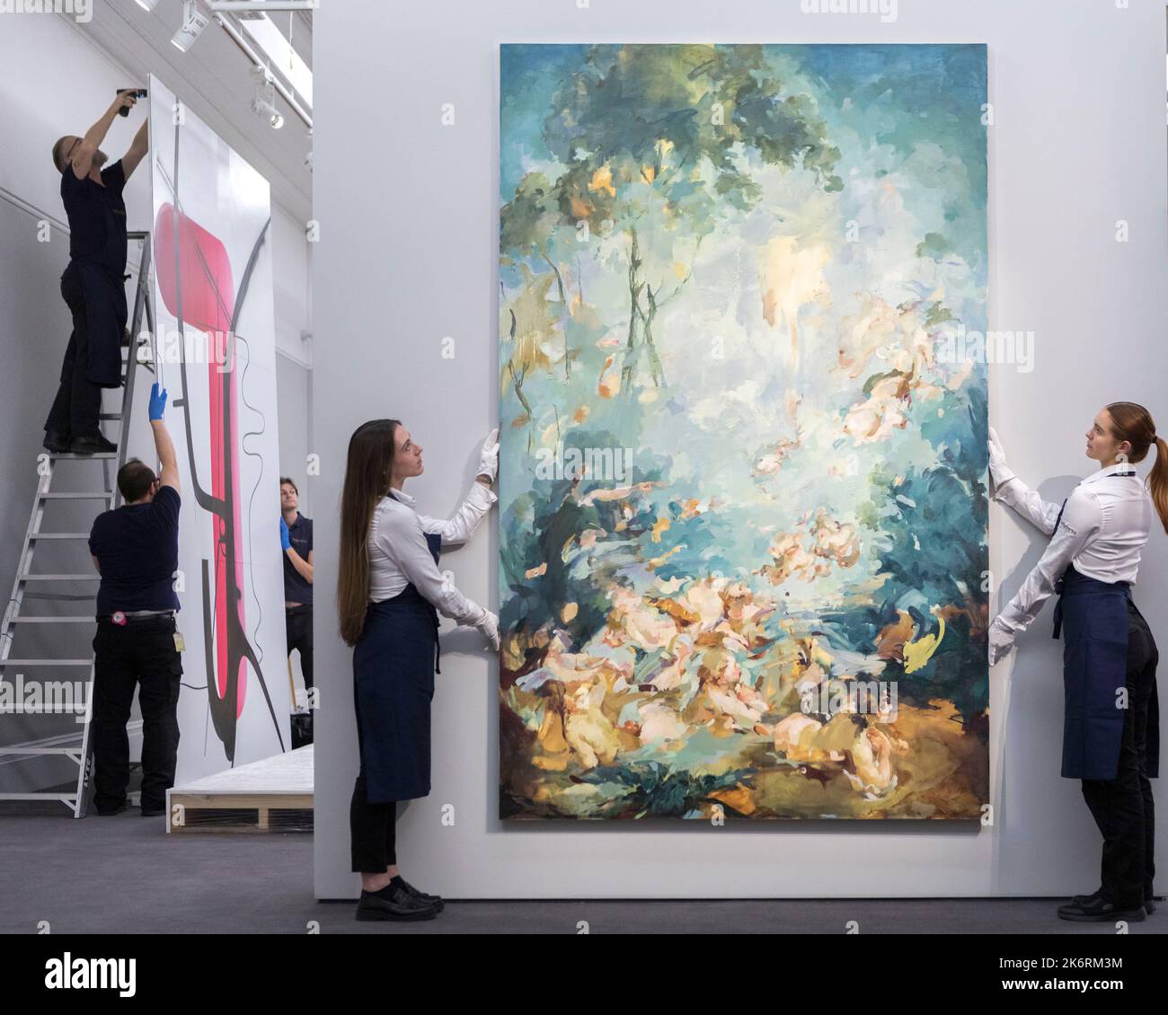 Anteprima stampa al Sotheby's Contemporary art sale. Foto Stock