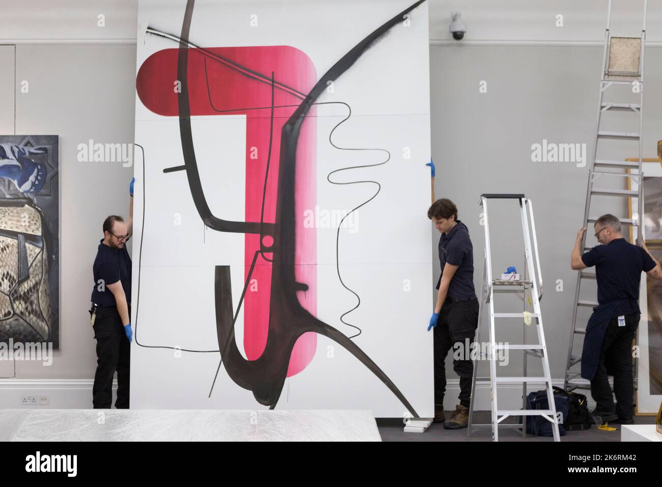 Anteprima stampa al Sotheby's Contemporary art sale. Foto Stock