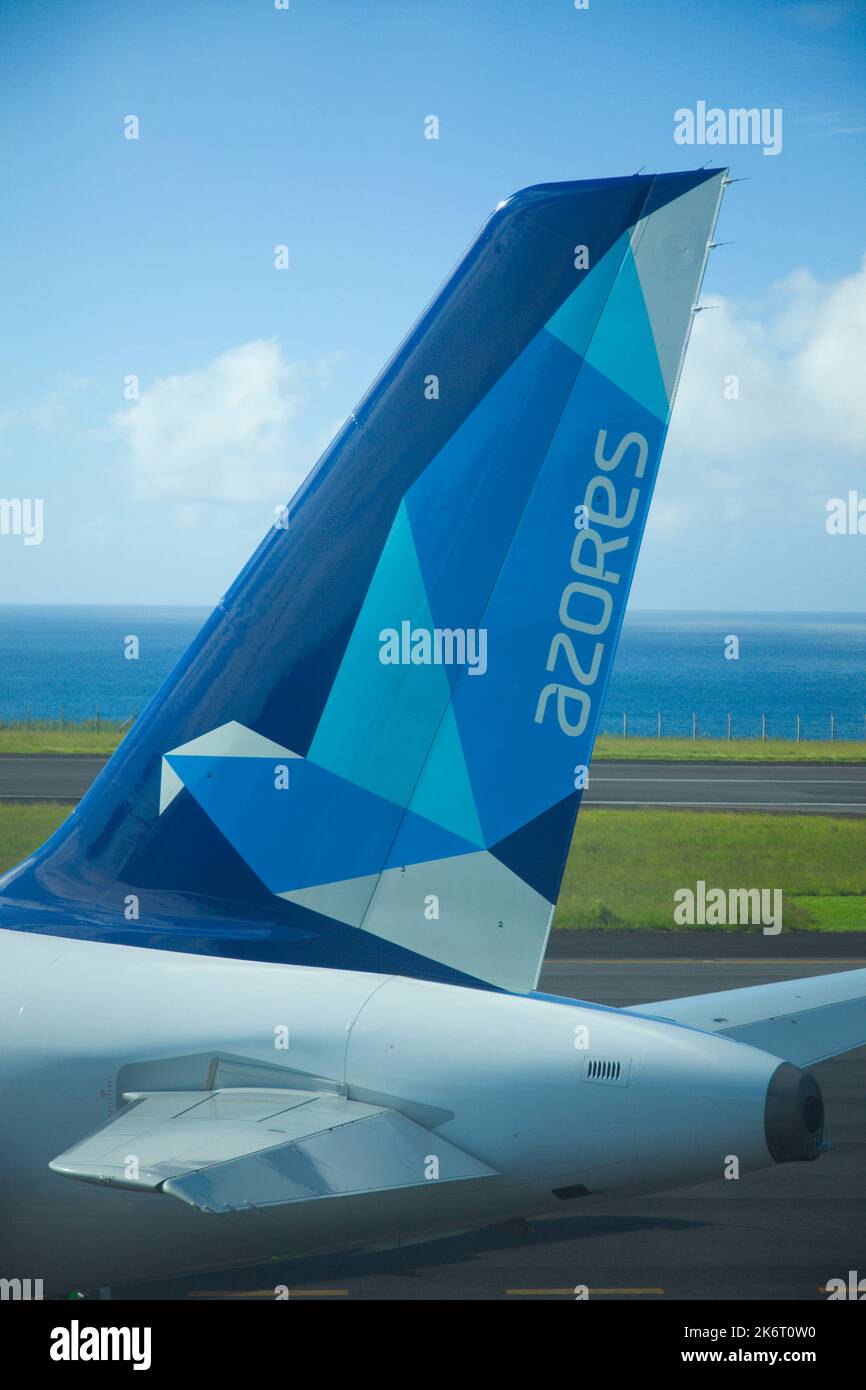 SATA, Azores Airlines, aereo, coda, Foto Stock