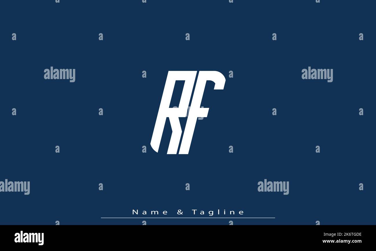 Lettere alfabetiche iniziali logo monogramma RF , FR Illustrazione Vettoriale