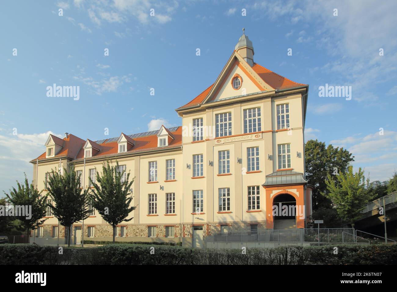 Scuola di cittadinanza Hoelderlinschule costruito 1912 edificio, Città Vecchia, Bad Homburg, Taunus, Assia, Germania Foto Stock