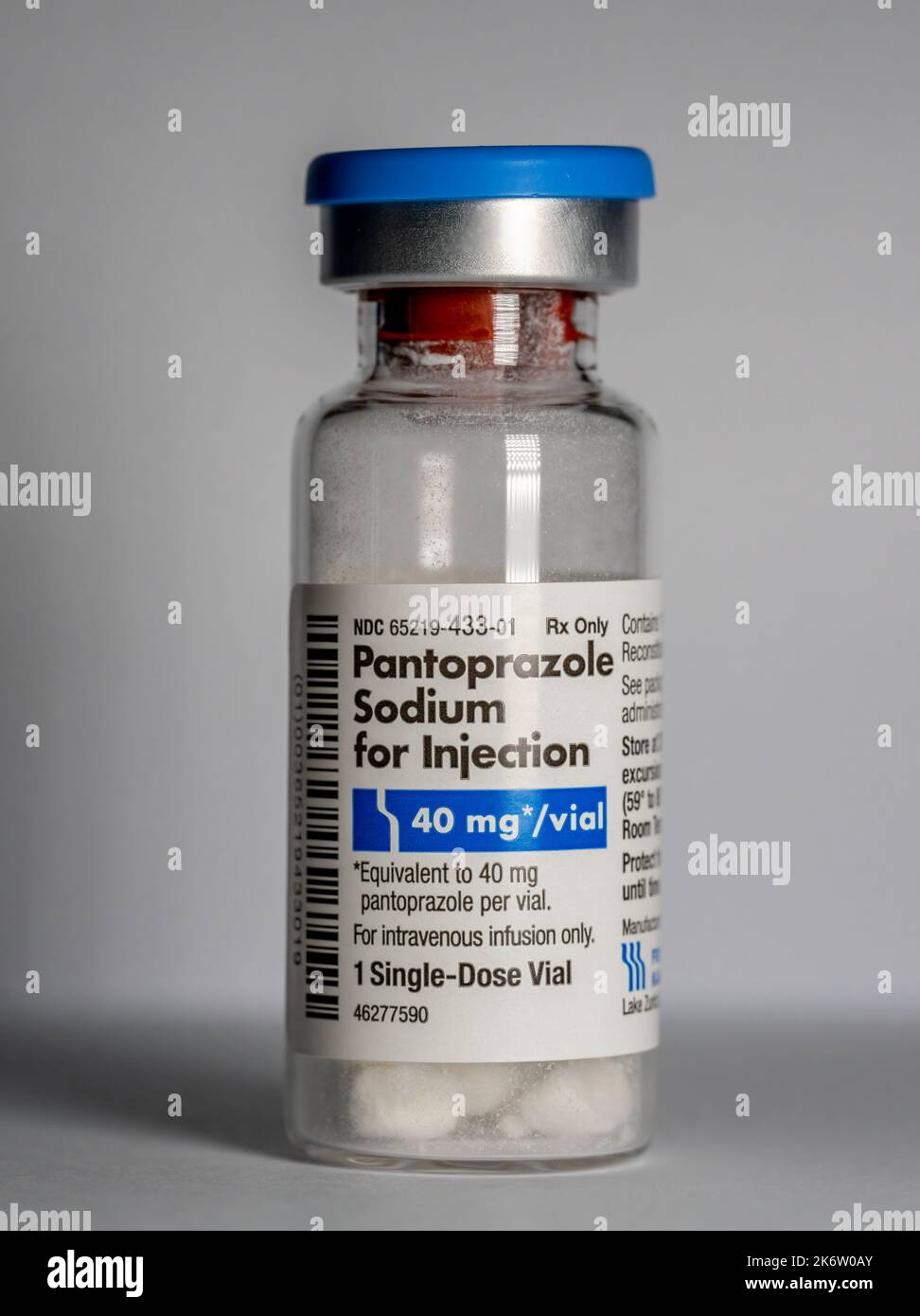 flaconcino per iniezione protonix Foto Stock