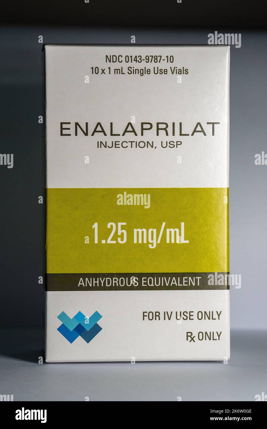 flaconcino di enalaprilat Foto Stock