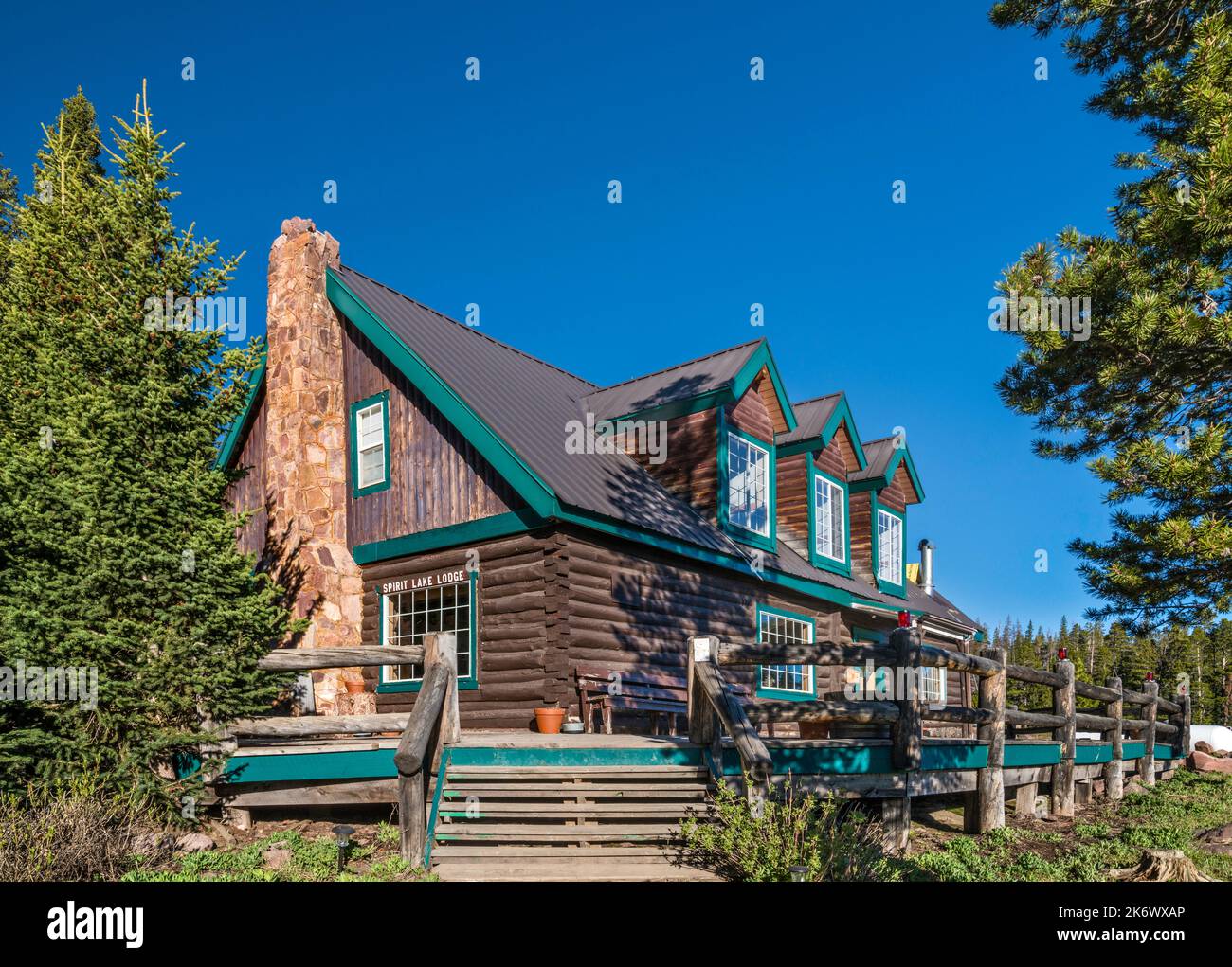Spirit Lake Lodge, Uinta Range, Ashley National Forest, Utah, Stati Uniti Foto Stock