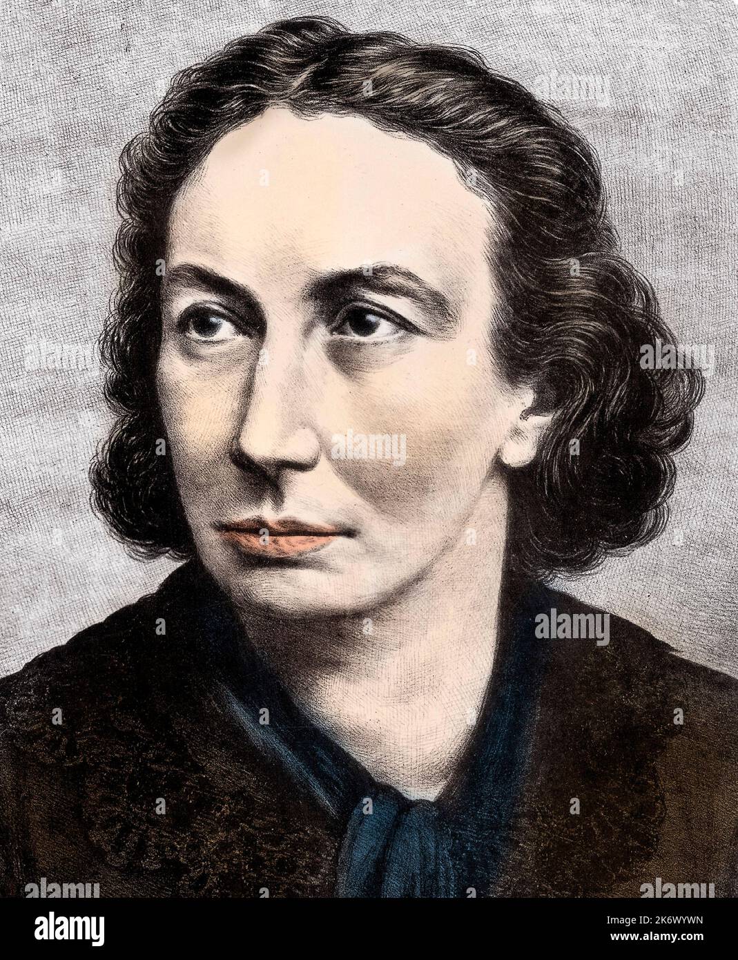 Portrait de Louise Michel (1830-1905) anarchiste et militante socialiste francaise Foto Stock