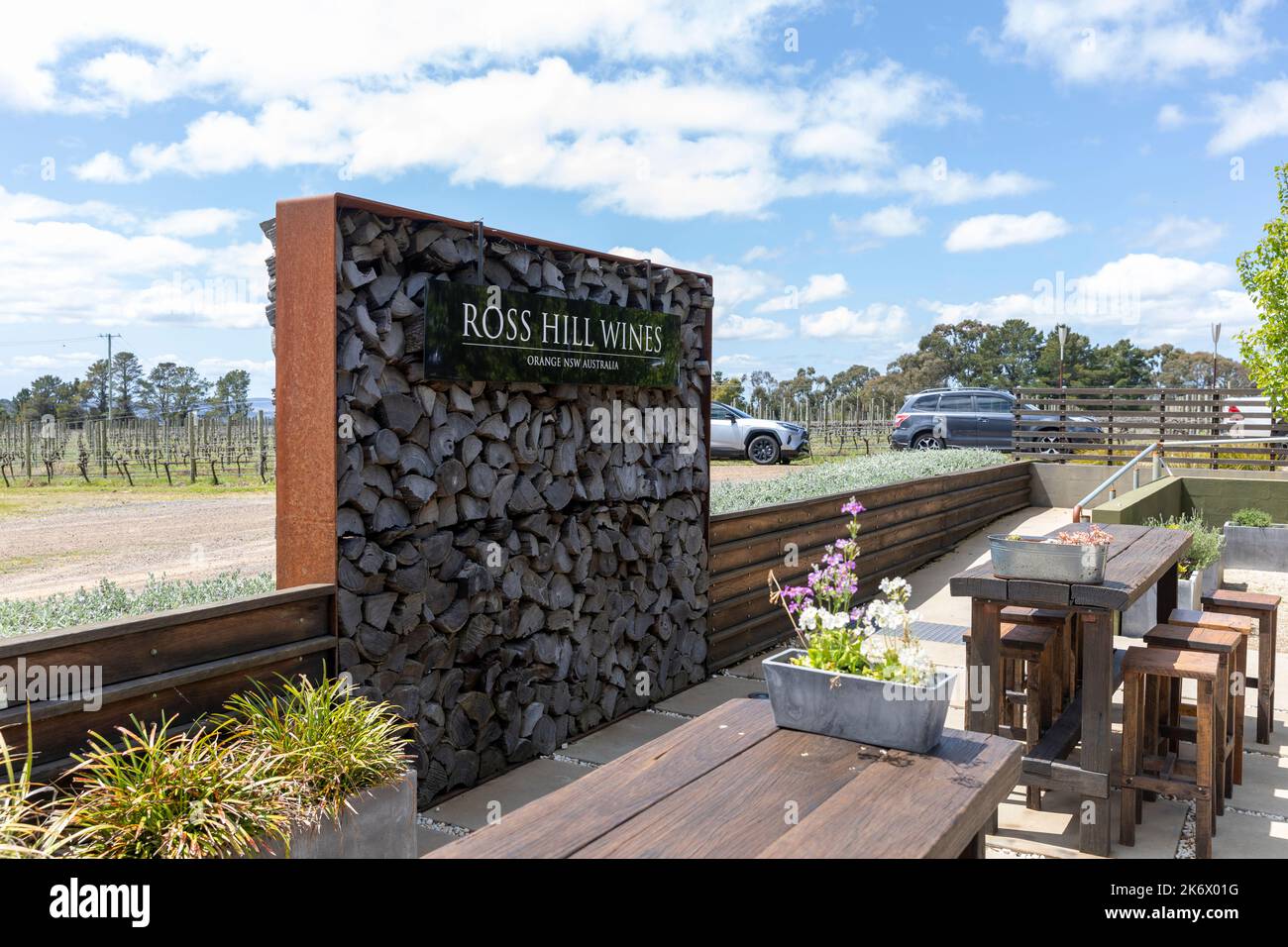 Ross Hill Wines and Vineyard in Orange wine region, New South Wales, Australia Foto Stock