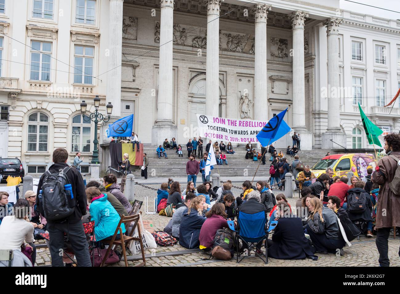 Protesta della ribellione di estinzione, Bruxelles Foto Stock