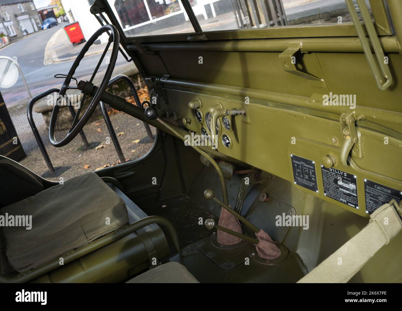 2nd guerra mondiale Vechicle miliare americano la Jeep Willys 4WD. Foto Stock