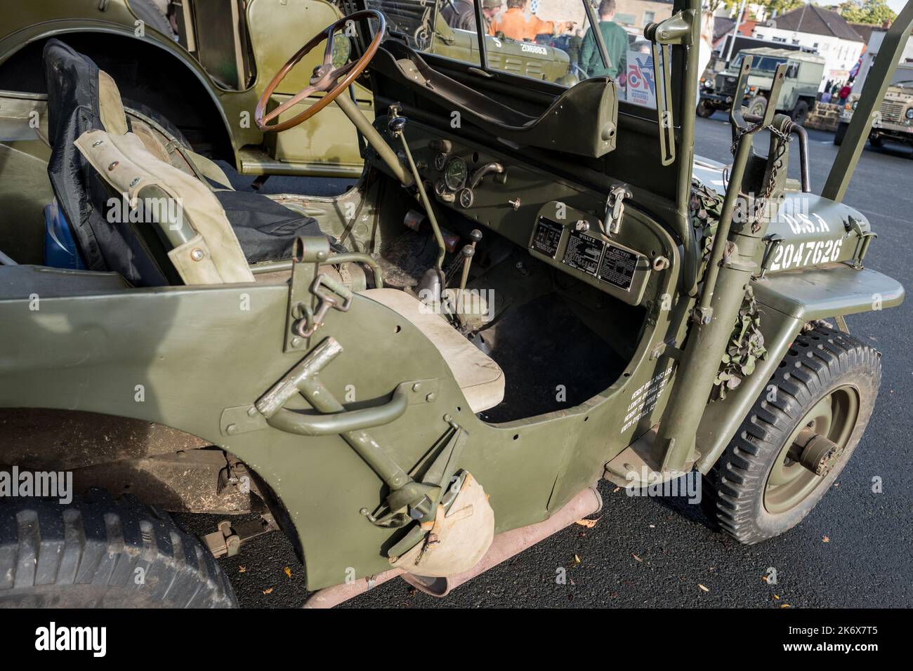 2nd guerra mondiale Vechicle miliare americano la Jeep Willys 4WD. Foto Stock