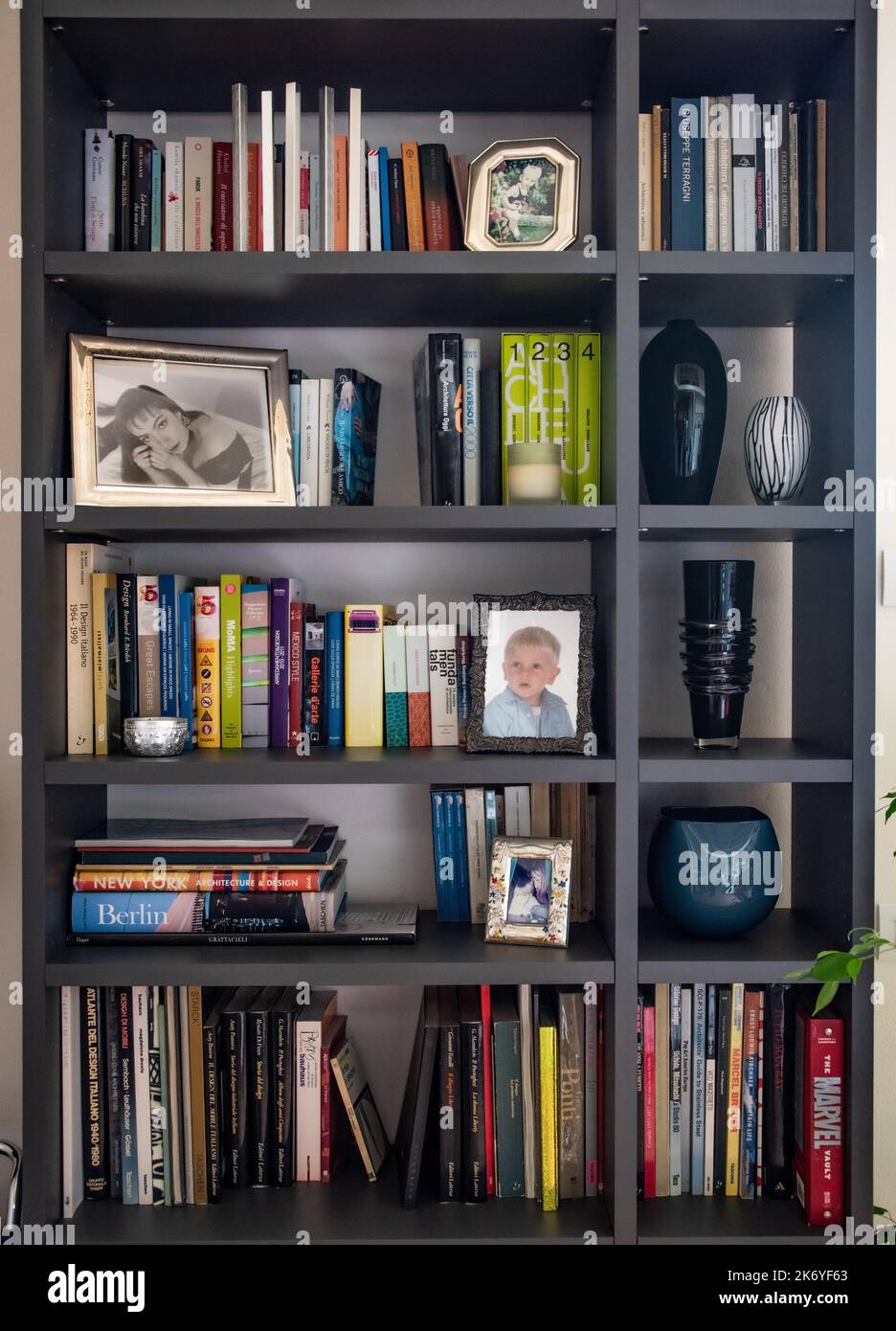 Bookshefs, Interior design Foto Stock