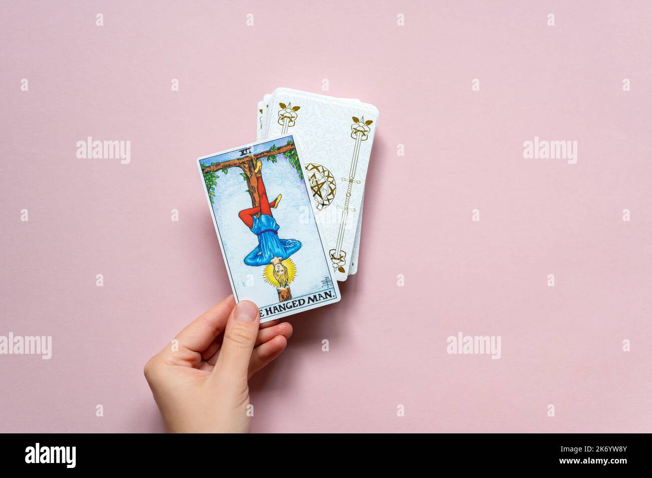 La carta classica del ponte Rider Waite Foto Stock