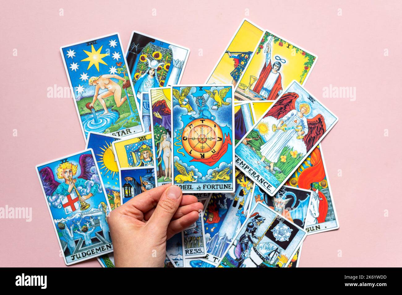 La carta classica del ponte Rider Waite Foto Stock