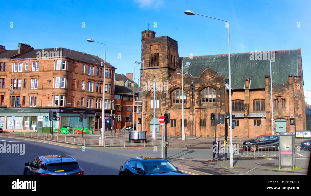 Chiesa di Queen's Cross ex Chiesa di Scozia Charles Rennie Mackintosh design 870 Garscube Rd in cima a Maryhill Road, Glasgow, Scozia, Regno Unito Foto Stock