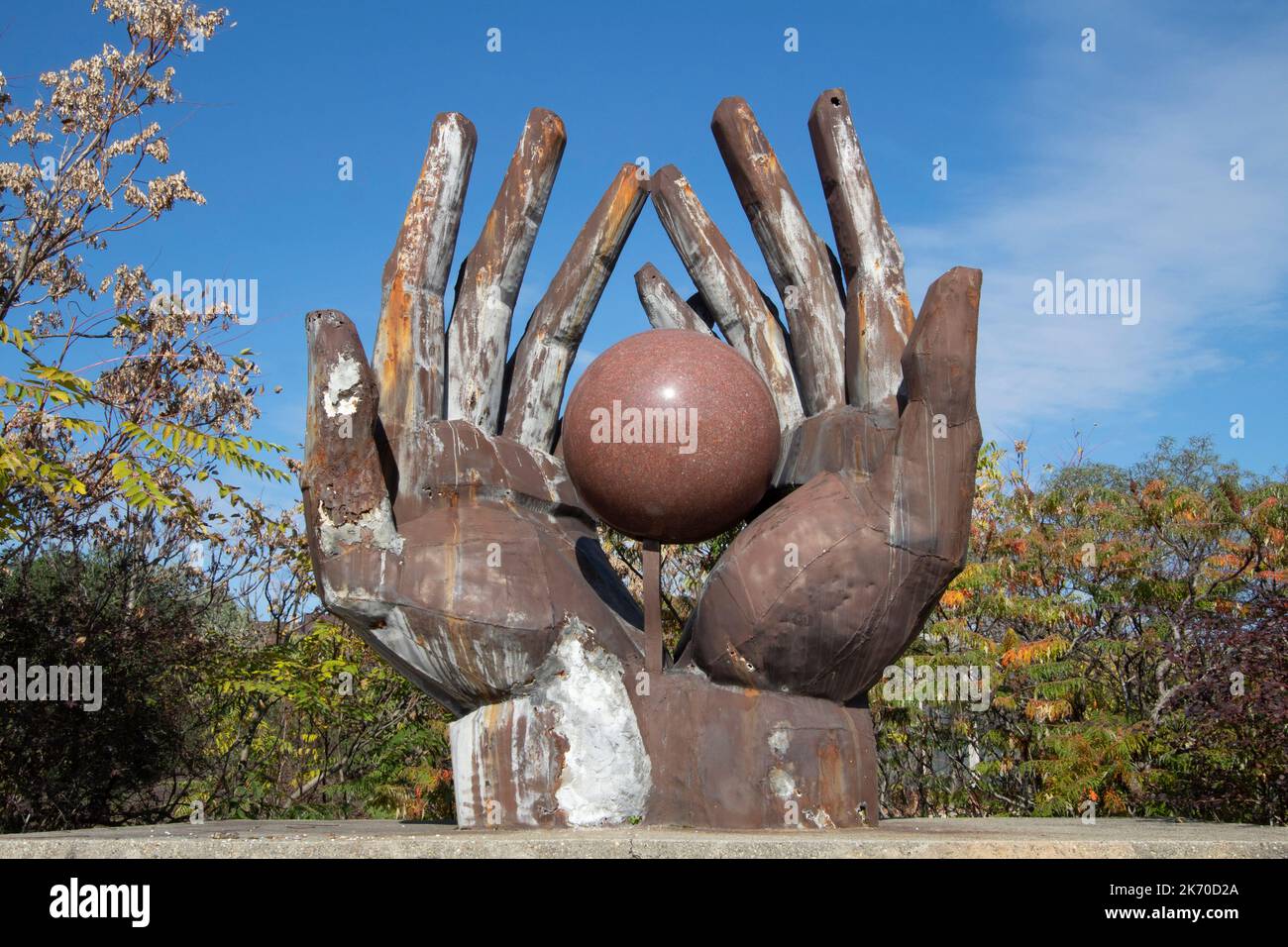 Workers Movement Memorial Memento Park un museo all'aperto dedicato alle statue monumentali del periodo comunista ungherese, Budapest, Ungheria, Foto Stock