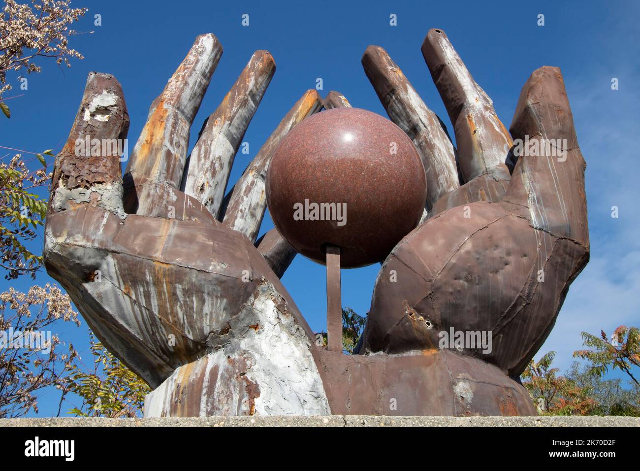 Workers Movement Memorial Memento Park un museo all'aperto dedicato alle statue monumentali del periodo comunista ungherese, Budapest, Ungheria, Foto Stock