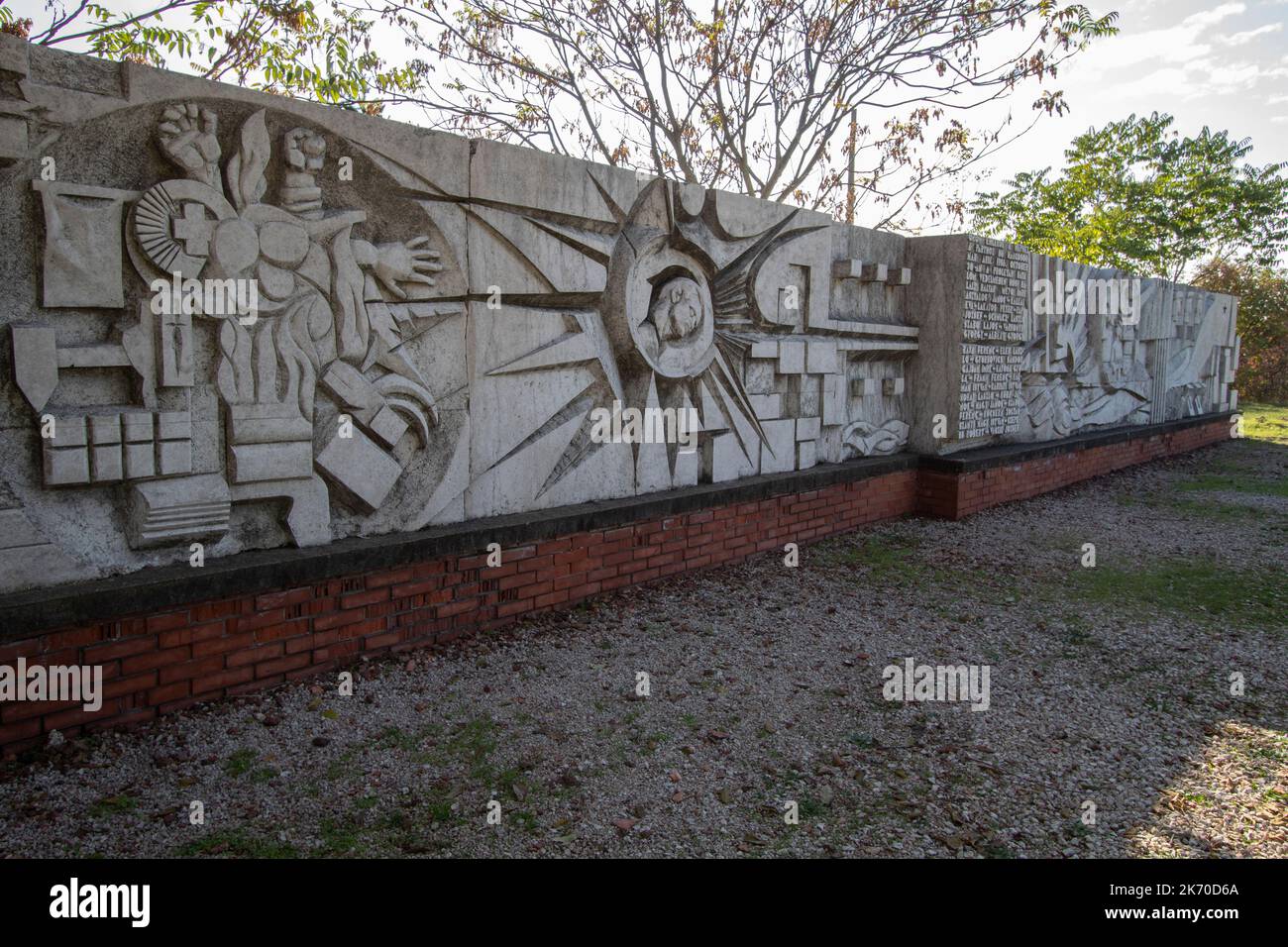 The Heroes of Peoples' Power Memorial Park Memento Park un museo all'aperto dedicato alle statue monumentali del periodo comunista ungherese Budapest Ungheria Foto Stock