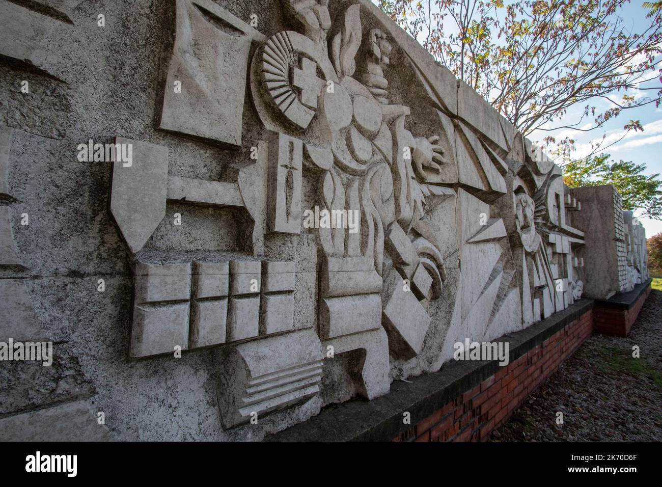 The Heroes of Peoples' Power Memorial Park Memento Park un museo all'aperto dedicato alle statue monumentali del periodo comunista ungherese Budapest Ungheria Foto Stock