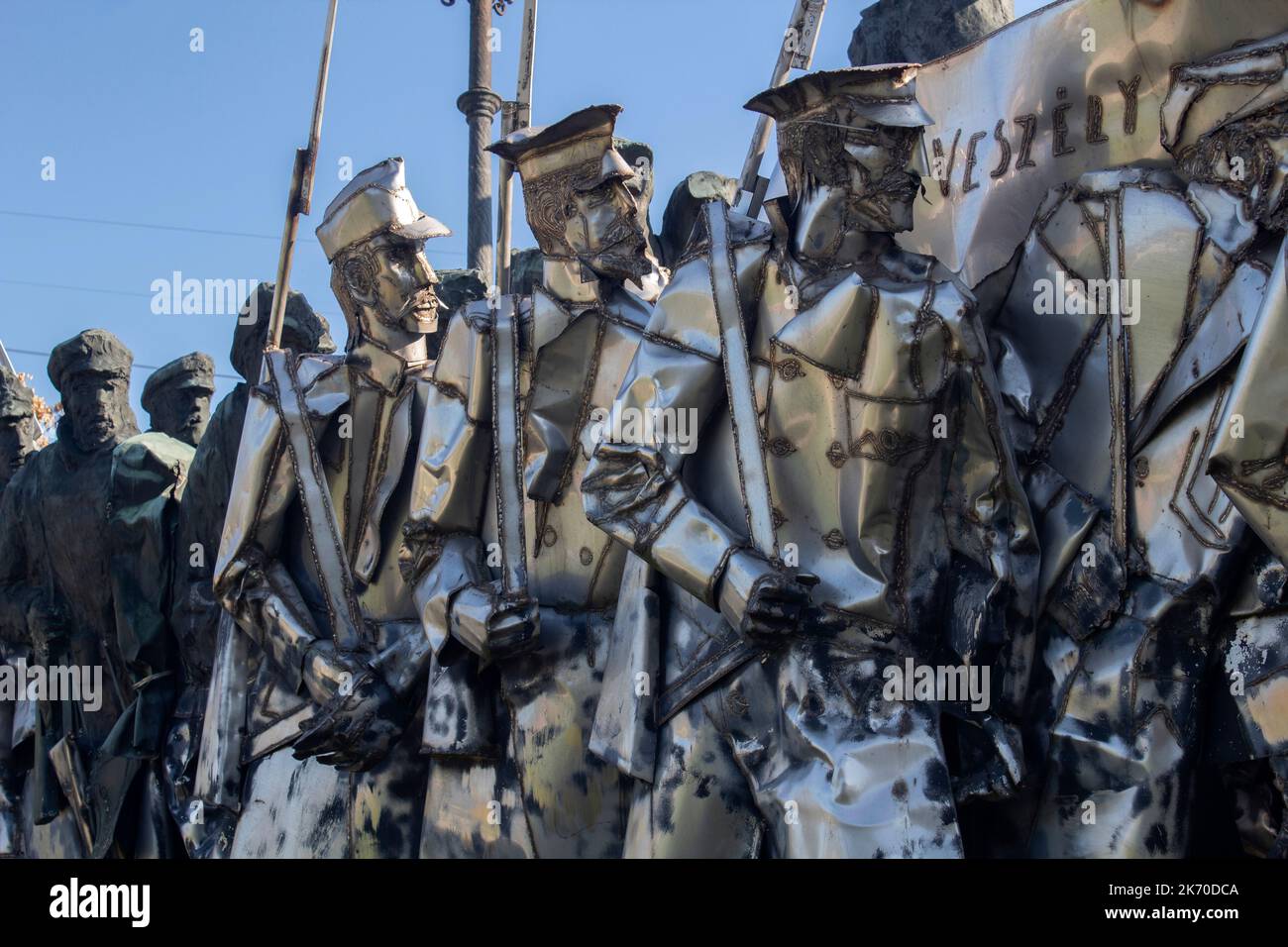 Il memoriale di Bela Kun nel Parco del ricordo un museo all'aperto dedicato alle statue monumentali del periodo comunista ungherese, Budapest, Ungheria Foto Stock