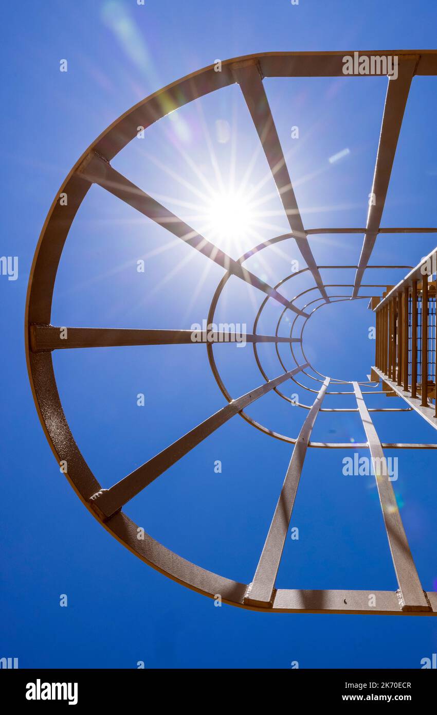 Impianto di compressione gas nel Texas occidentale Foto Stock