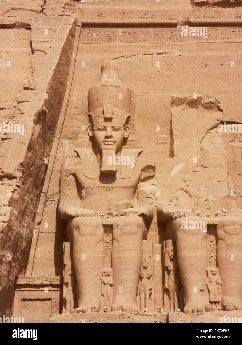 Abu Simbel, il Grande Tempio di Ramesses II, Egitto Foto Stock