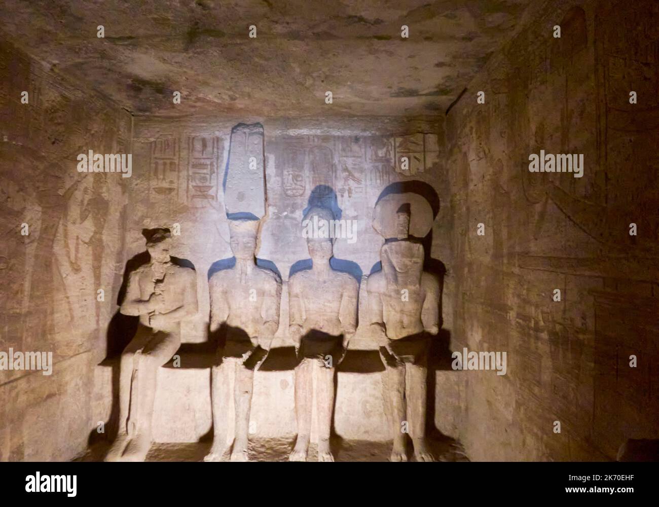 Abu Simbel, il Grande Tempio di Ramesses II, Egitto Foto Stock