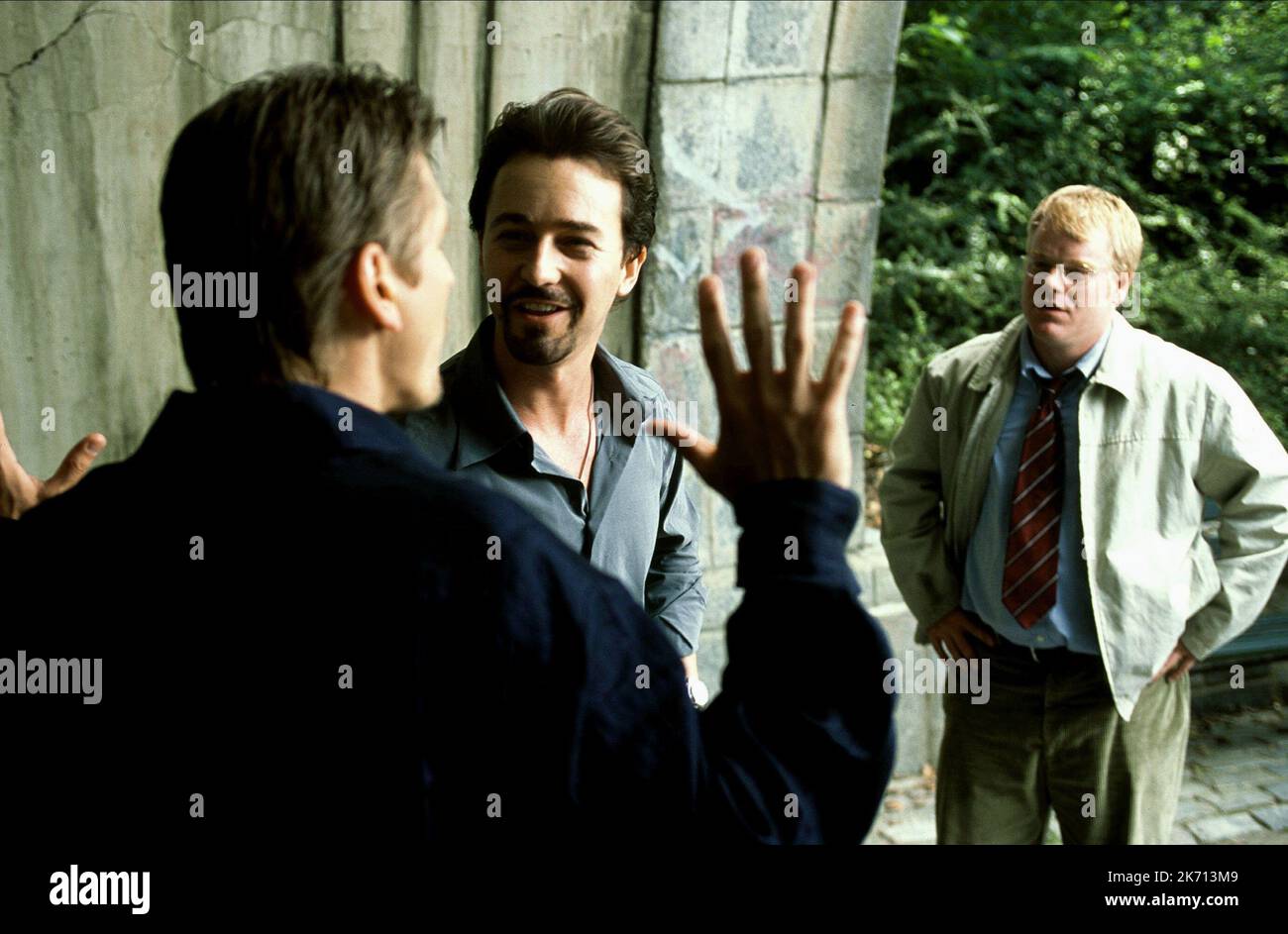 BARRY PEPPER, Edward Norton, Philip Seymour Hoffman, 25TH ora, 2002 Foto Stock