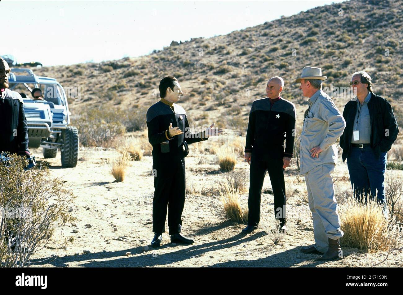 BRENT SPINER, Patrick Stewart, Stuart Baird, Rick Berman, Star Trek: Nemesis, 2002 Foto Stock