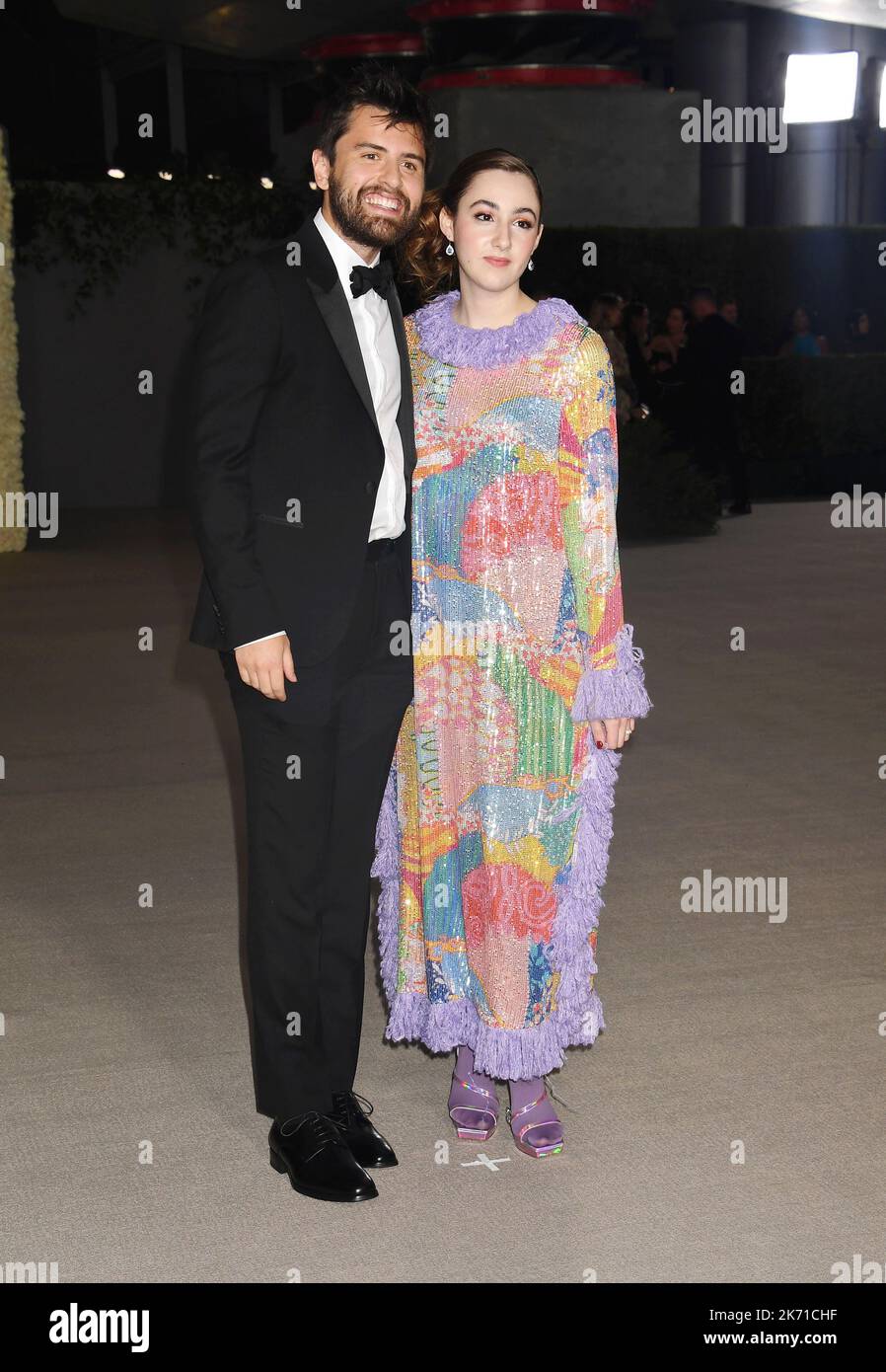 LOS ANGELES, CA - OTTOBRE 15: Vanessa Burghardt (R) e ospite partecipano al 2nd° Gala annuale dell'Academy Museum presso l'Academy Museum of Motion Pictures di Ottobre Foto Stock