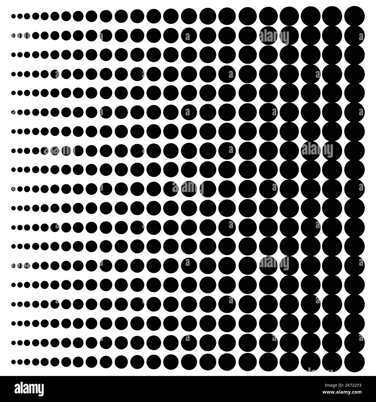 Il vettore i punti dei mezzitoni. Punti neri su sfondo bianco. Illustrazione Vettoriale