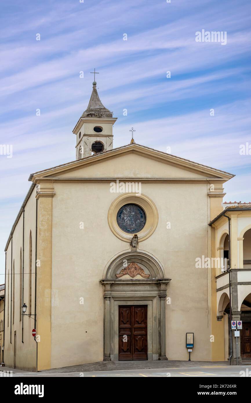Antica Collegiata di Santa Maria, Figline Valdarno, Firenze, Italia Foto Stock