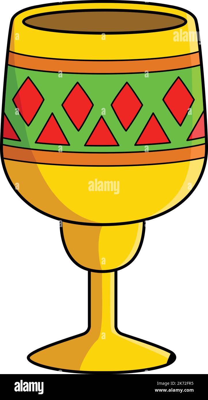 Kwanzaa Unity Cup Cartoon colorato Clipart Illustrazione Vettoriale
