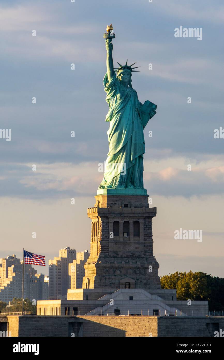 Vista della Statua della libertà, New York City, USA Foto Stock