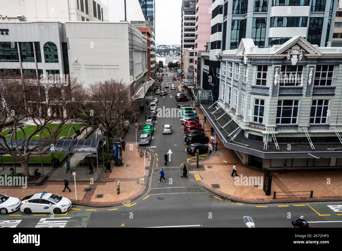 Waring Taylor Street, Wellington, North Island, Nuova Zelanda Foto Stock