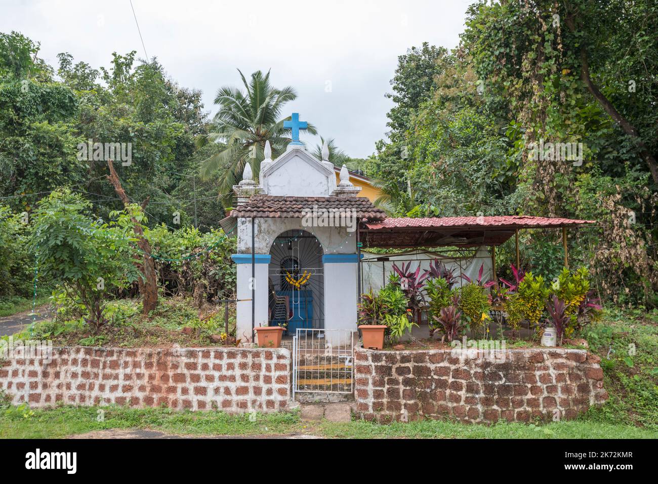 Camorlim Village Chapel - Dolla Waddo (Ambora) Goa - India Foto Stock