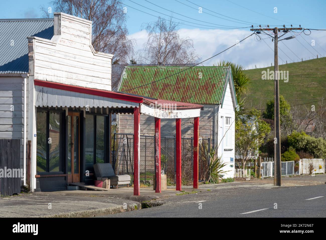 Old Shop, Ormondville, Tararua District, North Island, Nuova Zelanda Foto Stock