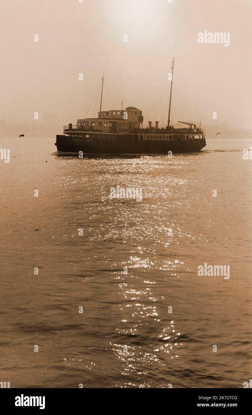 Liverpool 1970, traghetto sul fiume Mersey, 'Mountwood' Foto Stock