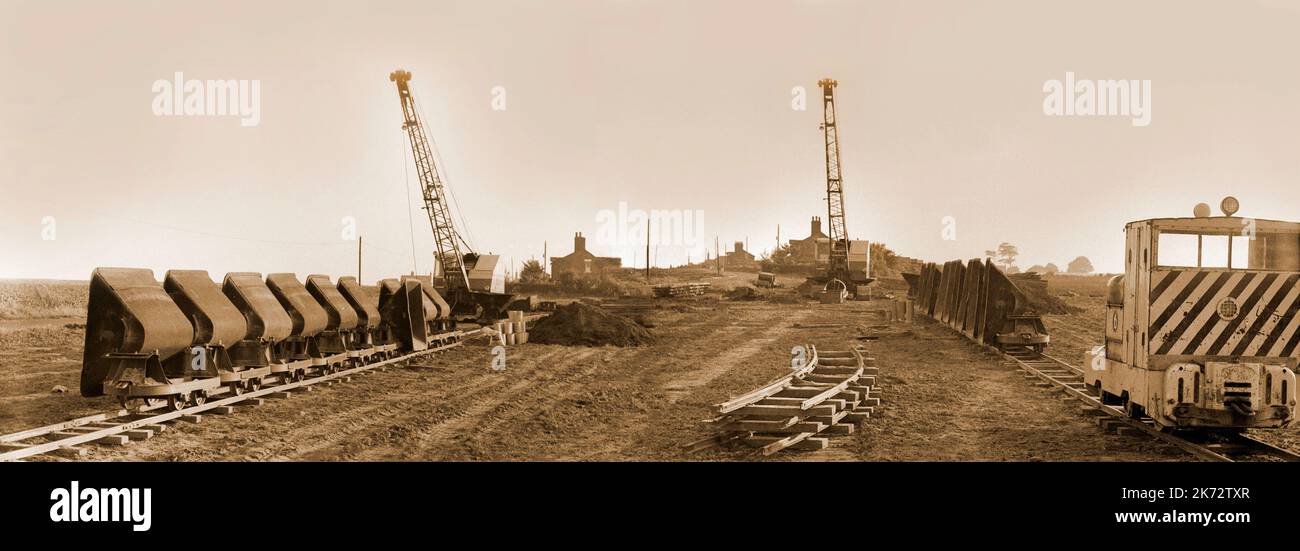 1970 operazione mineraria del Lancashire d'epoca Foto Stock