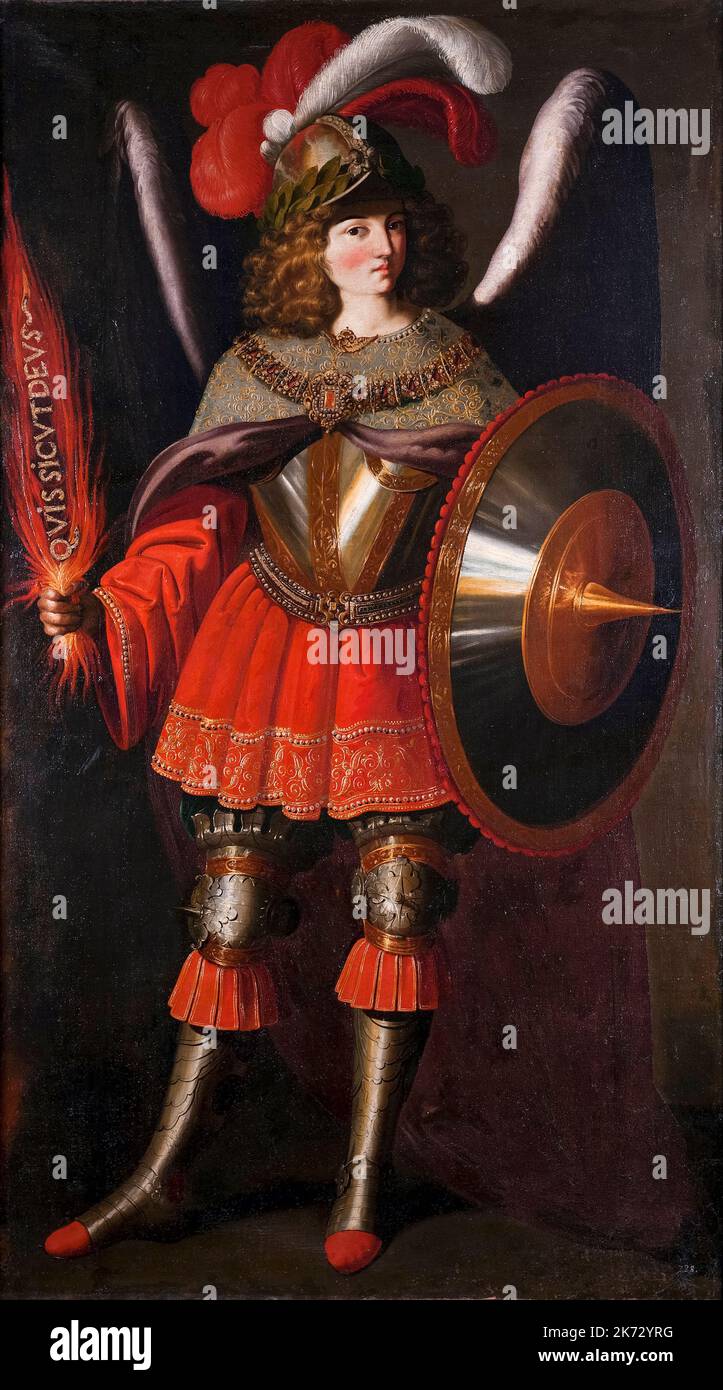 L'Arcangelo Michele, dipinto in olio su tela di Francisco de Zurbaran, 1598-1664 Foto Stock