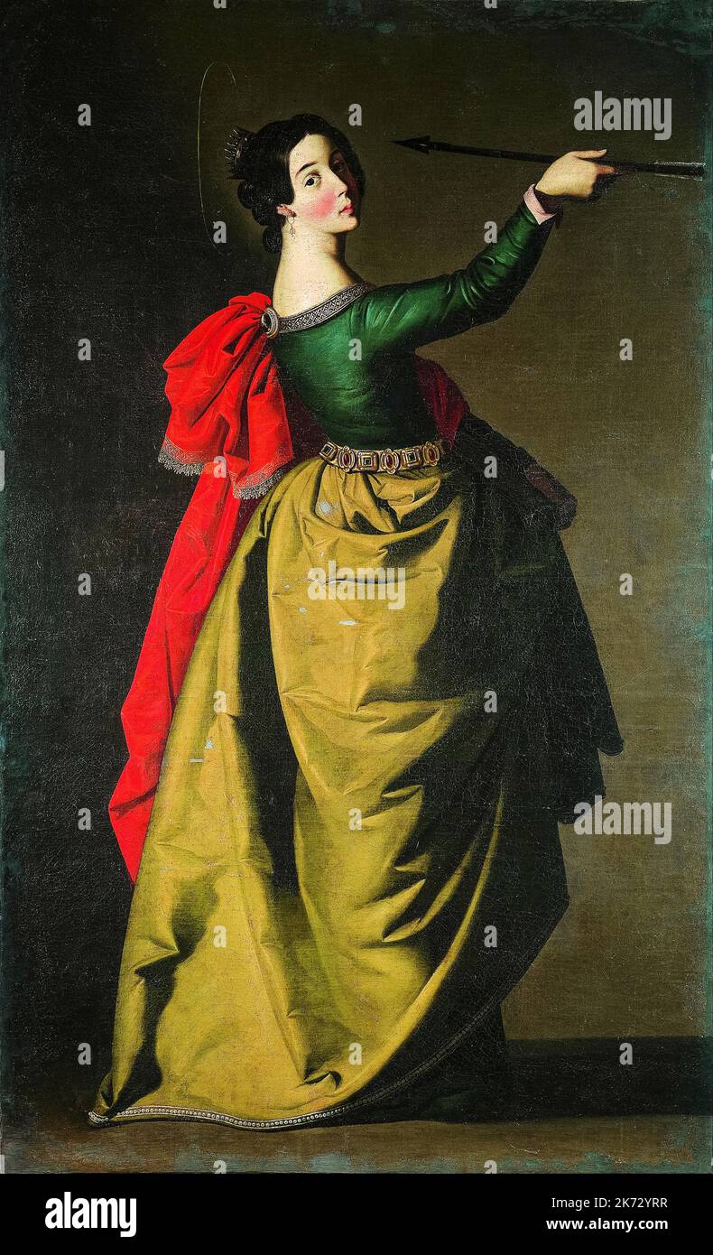 Saint Ursula, dipinto in olio su tela di Francisco de Zurbaran, 1635-1640 Foto Stock