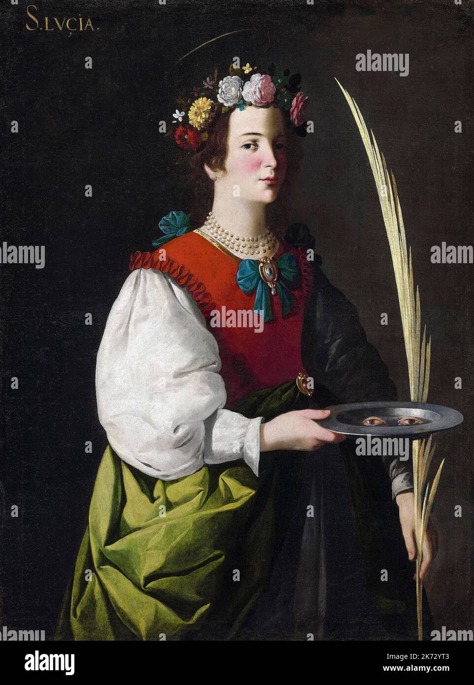 Santa Lucia, dipinto ad olio su tela di Francisco de Zurbaran, 1625-1630 Foto Stock
