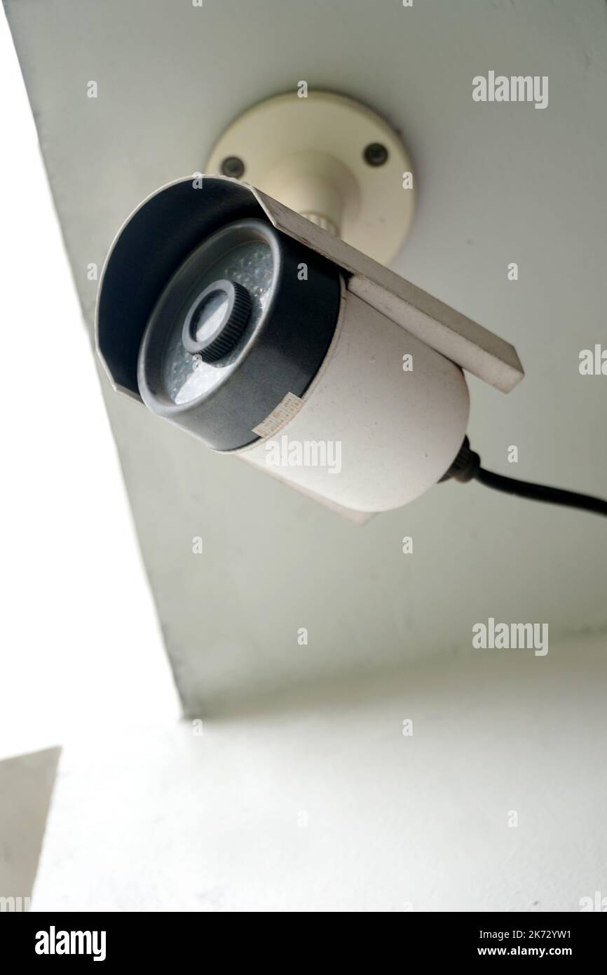 CCTV, la sicurezza della telecamera nella parete Foto Stock