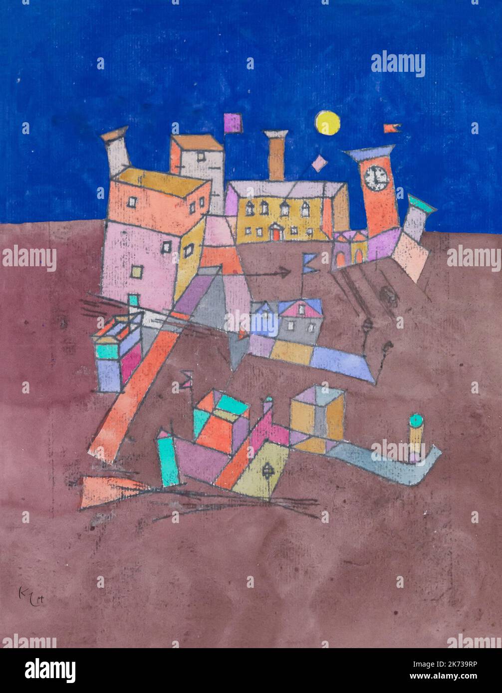 Parte di G, Paul Klee, 1927, Museum Berggruen, Berlino, Germania, Europa Foto Stock