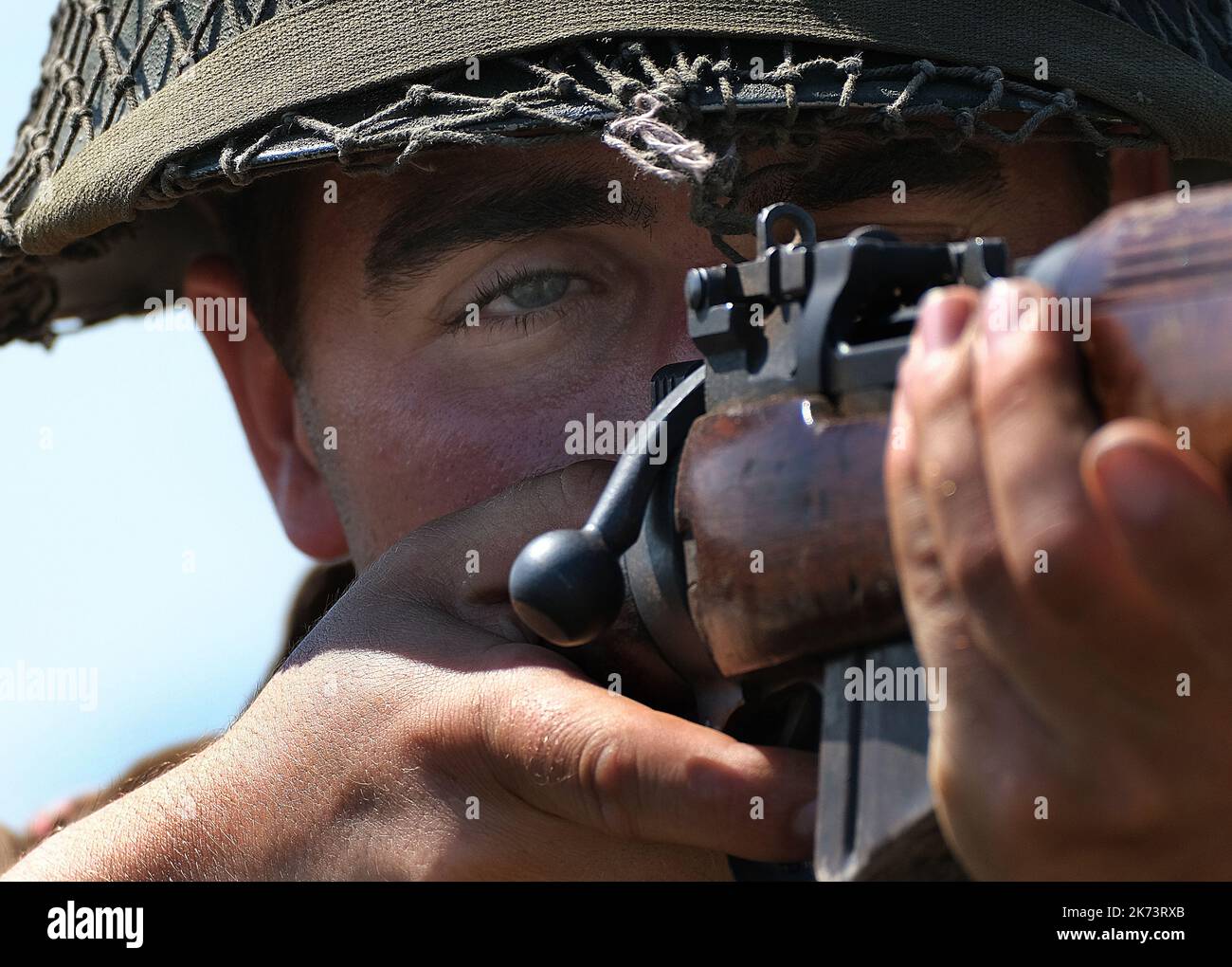 Spettacolo delle 0Yorkshire:00 durante la guerra. Leeds, Regno Unito, agosto 20922. Rievocazione militare del periodo WW2 e degli anni 40. Circa WW1 e post guerra anche. Foto Stock