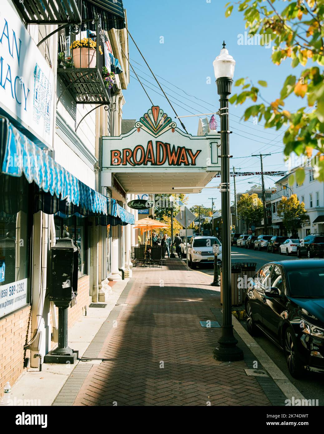 Broadway Theatre of Pitman vintage Sign, Pitman, New Jersey Foto Stock