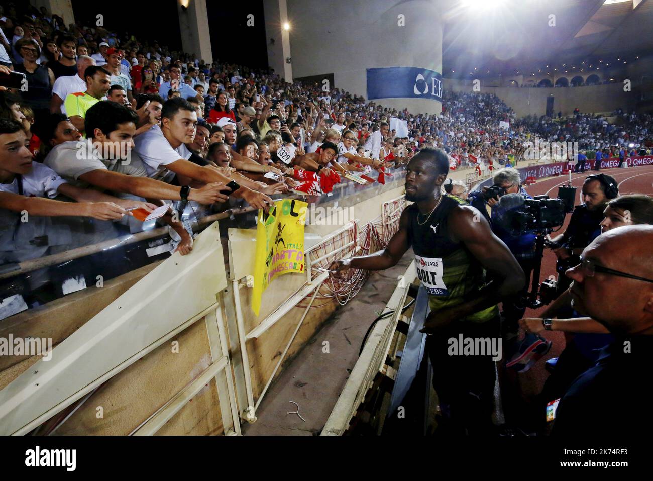 Usain Bolt International Athletics Meeting, Herculis Monaco il 21 luglio 2017 allo stadio Louis II di Monaco Foto Stock