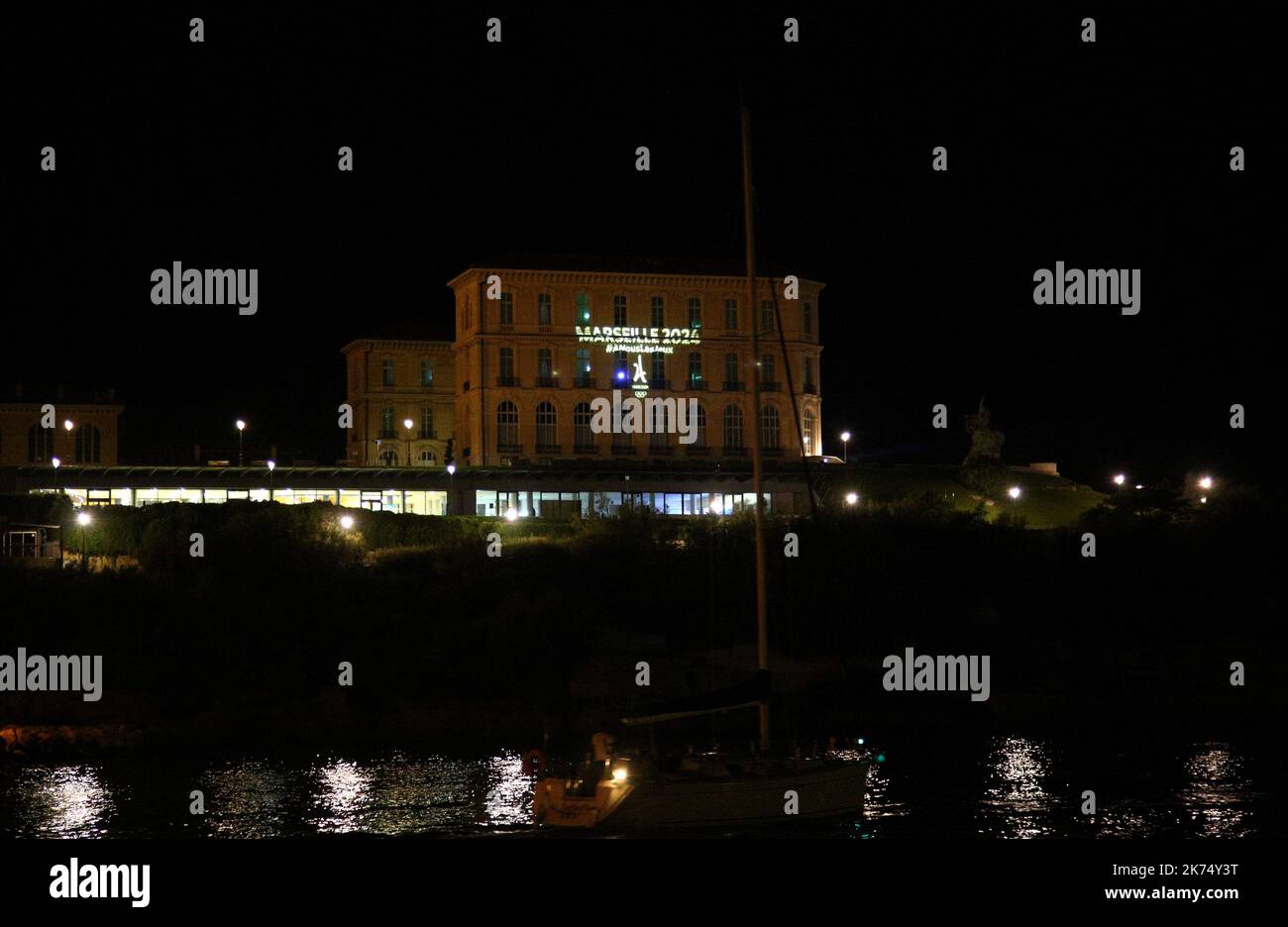 MARSIGLIA il 13th settembre 2017 - il Comitato Olimpico Internazionale ha nominato Parigi come sede delle olimpiadi del 2024. Celebrazione a Marsiglia Foto Stock