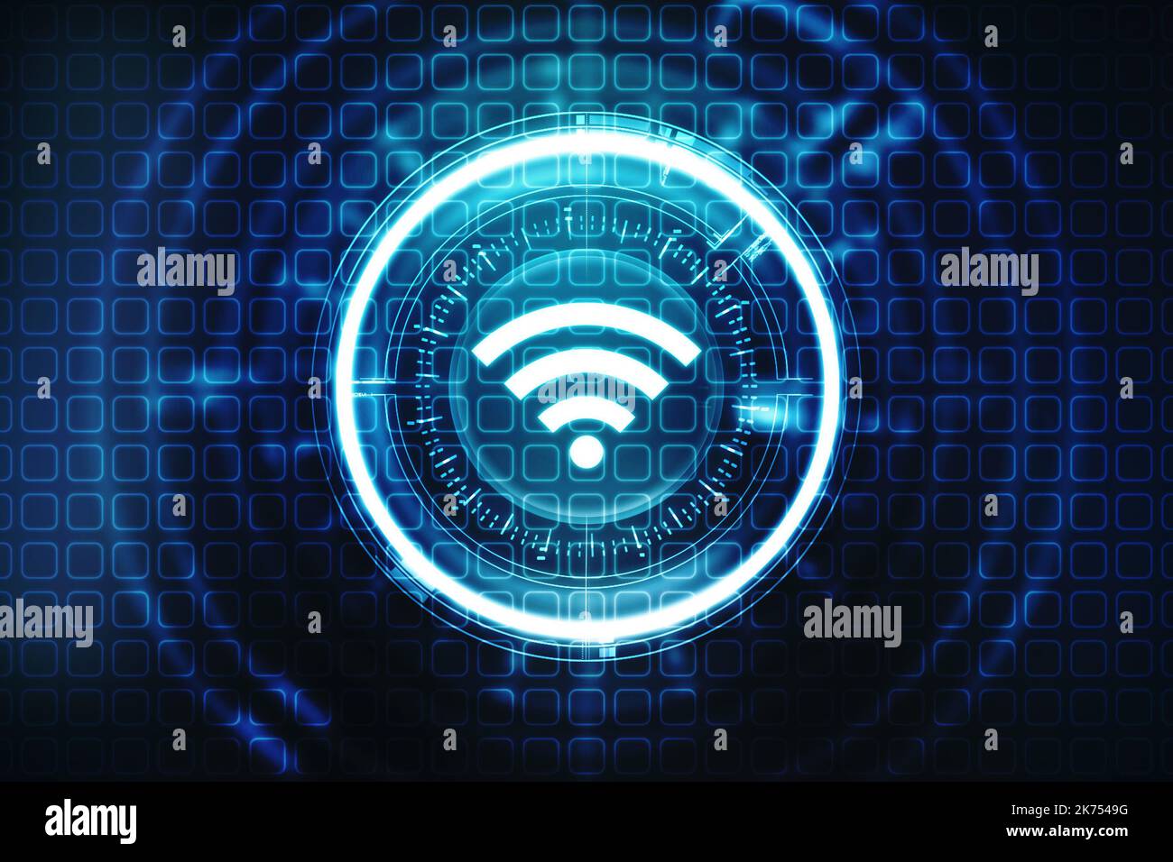 2D simbolo Wi-Fi Foto Stock