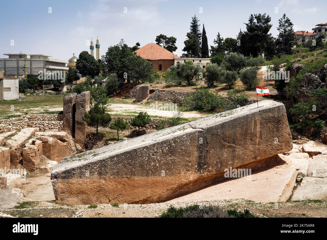 Der weltweit größte Monolit in Baalbek in der Beeka-Ebene, Libanon Foto Stock