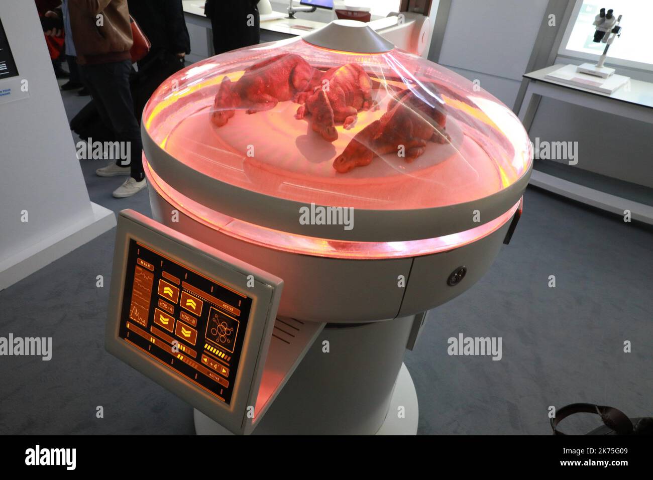 La mostra Jurassic World arriva a Saint-Denis, Francia dal 14 aprile 2018 al 2 settembre 2018. Foto Stock