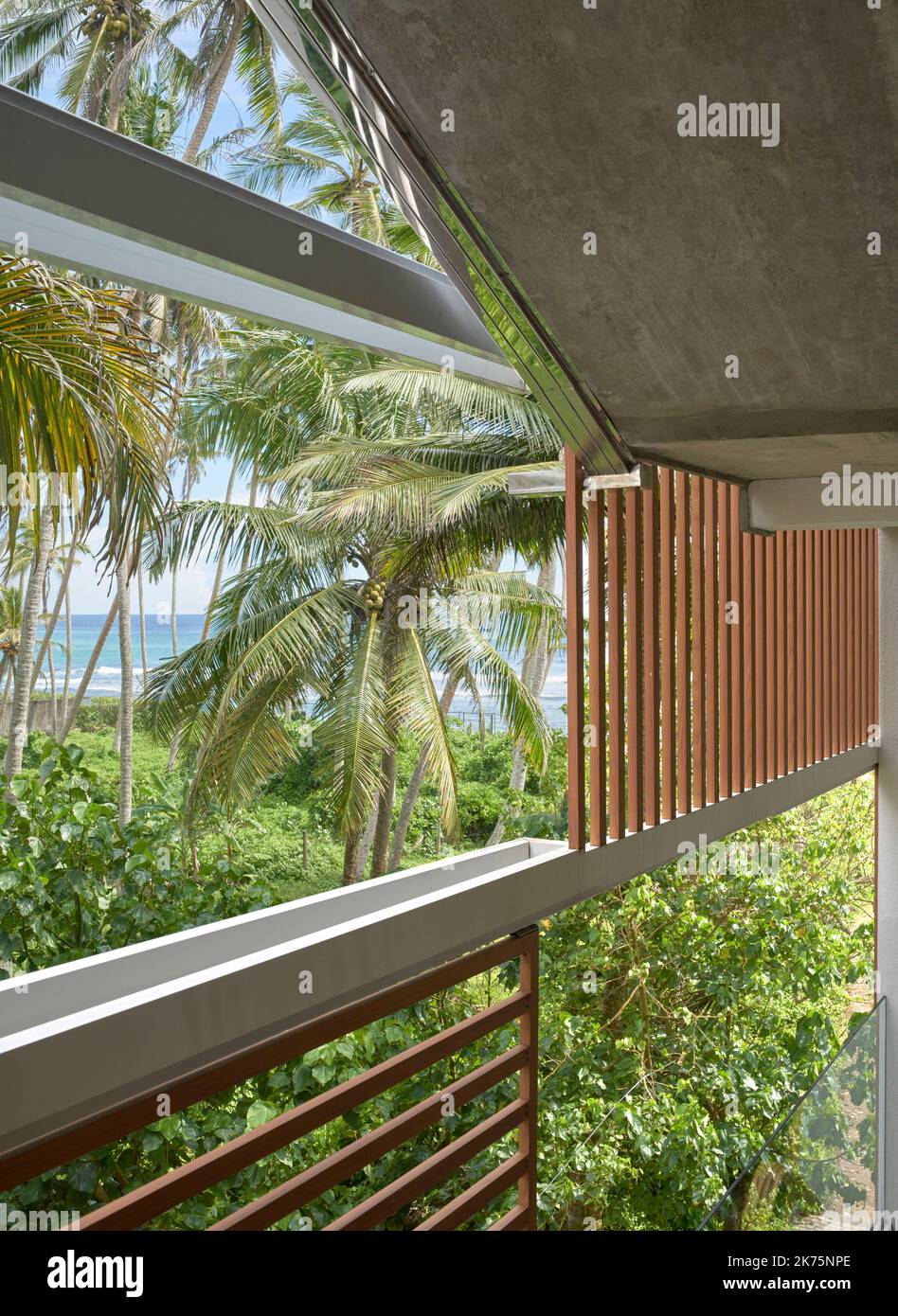 Rivestimenti laterali / parapioggia. Harding Boutique Hotel, Ahangama, Sri Lanka. Architetto: ANARCHITECT , 2021. Foto Stock